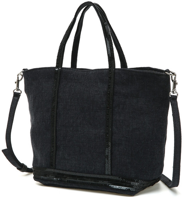 바네사브루노 여성용 스팽글 장식 린넨 카바스백