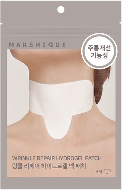 마르시끄 링클 리페어 하이드로겔 넥 패치, 4개입, 1개 - 쿠팡