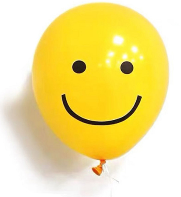 마켓플랜 레몬옐로우 스마일 파티풍선 100p, 옐로우, 1세트