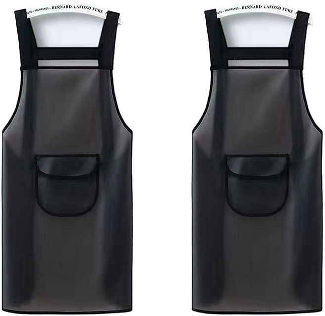 씨오브비 원포켓 방수 앞치마, 블랙, 2개