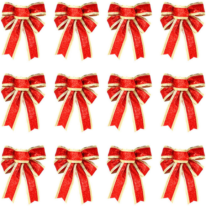 트리 장식 리본, 레드, 1세트