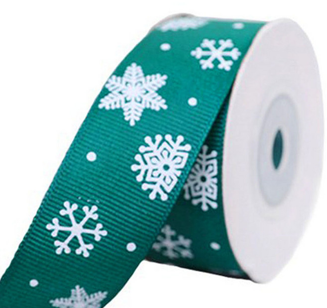 스투피드 크리스마스 리본 포장끈, 청록색설정, 1개, 9m