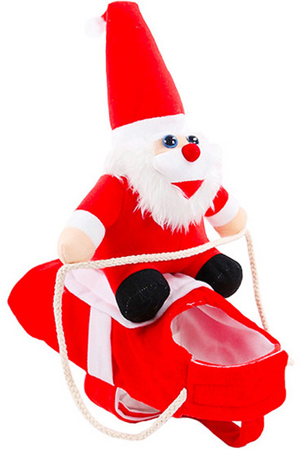 산타 라이더 반려동물 코스튬 소형견, 혼합색상, 1개