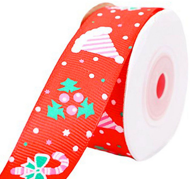 스투피드 크리스마스 리본 포장끈, 레드오브제, 1개, 9m