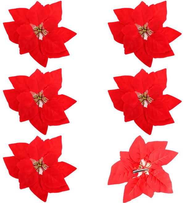 트리 장식 포인꽃, 포인세티아, 6개