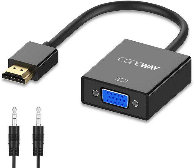 코드웨이 HDMI to VGA 오디오 지원 컨버터 16cm, 1개