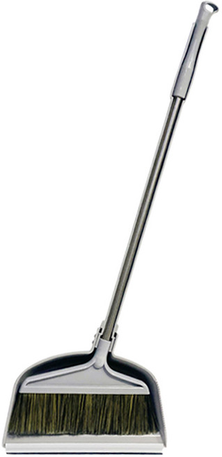 월드크린 돈모 스탠드 빗자루 쓰레받기, 1세트, 그레이