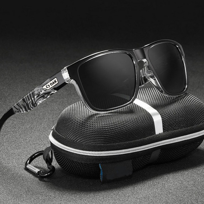 오클랜즈 스포츠 패션 보잉 편광 선글라스 KD109, C7 블랙클리어프레임 + 블랙렌즈, 1개