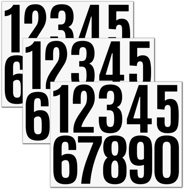 데일리네스트 다이어리 귀여운 숫자 팬시스티커 21 x 16.8 cm, 블랙, 3개