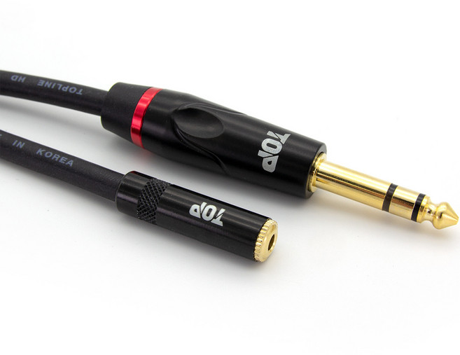 에이치디탑 국산 3.5 스테레오 암 to 5.5 수 케이블 HT-TP432, 1개, 1m