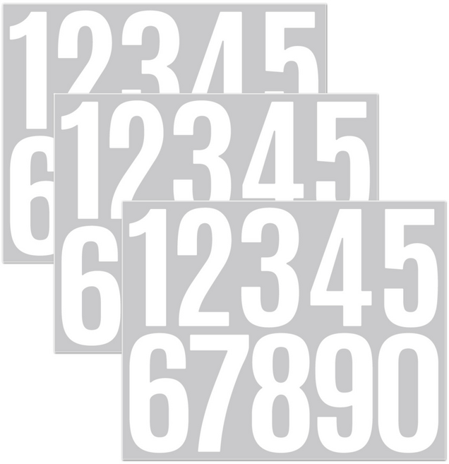 데일리네스트 다이어리 귀여운 숫자 팬시스티커 21 x 16.8 cm, 화이트, 3개