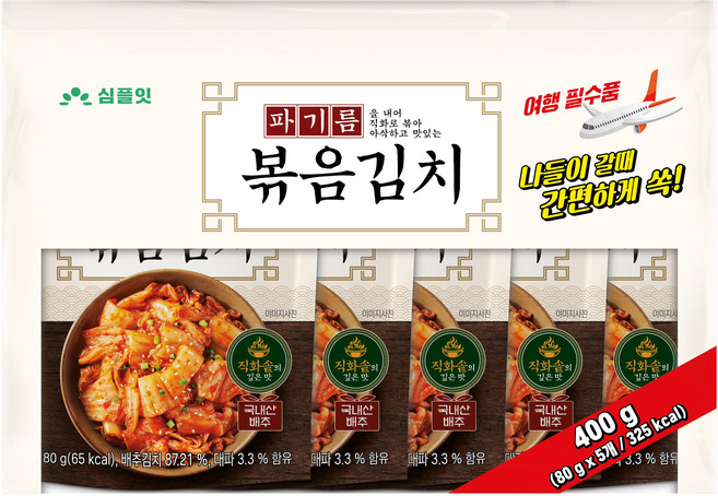 심플잇 파기름 볶음김치, 80g, 5개