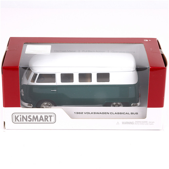KiNSMART 1962 福斯經典巴士可動玩具 KT5060, 綠色, 1個