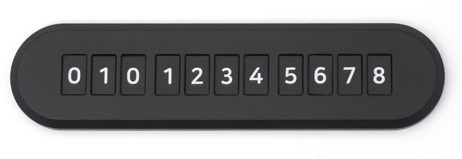 하나 논슬립 초슬림 미니멀 자동차 주차번호판, 검정색, 1개