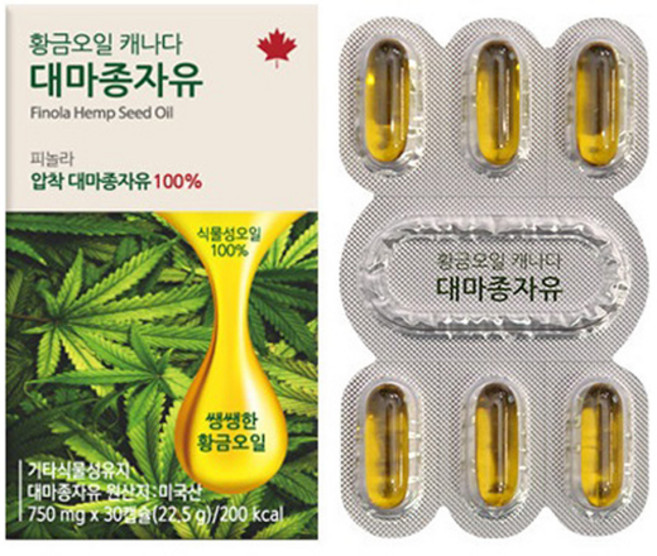 황금오일 대마종자유 22.5g, 30정, 1개