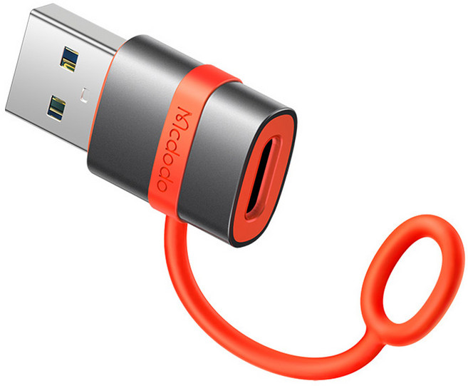 맥도도 포터블 C타입-USB-A타입 미니 젠더, 32.2mm, 블랙, 1개