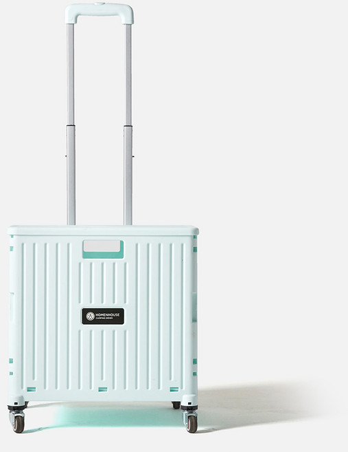 홈앤하우스 소프트 회전 접이식 폴딩 카트, 파스텔블루, 1개