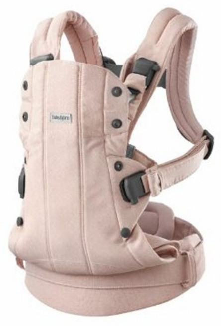 베이비뵨 유아용 베이비 캐리어 하모니 우븐 멜란지 아기띠, 라이트 핑크