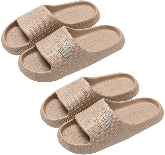 데이소이 모던한 미끄럼방지 다용도 욕실화, 베이지, 2개