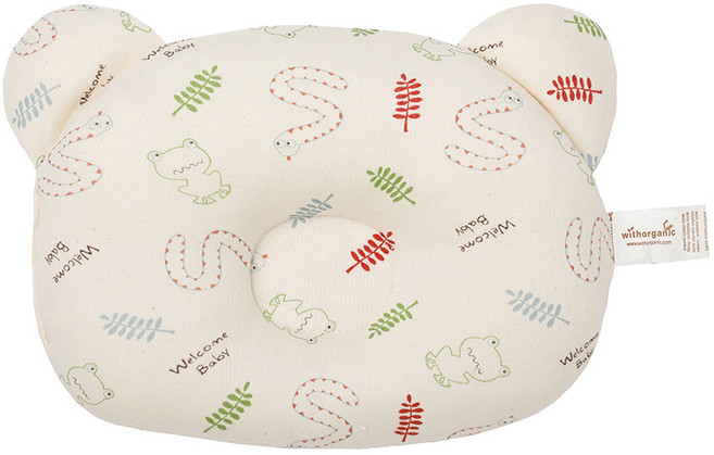 위드오가닉 신생아 짱구베개, 웰컴베이비, 1개
