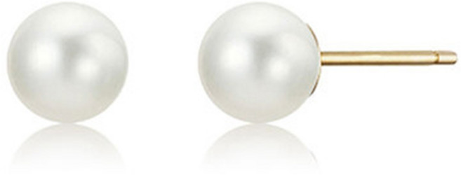 해수엘 여성용 925 실버 진주 귀걸이 PEARL-E-4MM