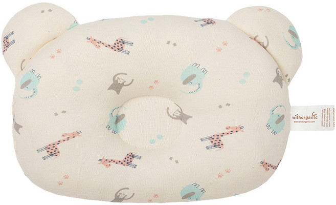 위드오가닉 신생아 짱구베개, 네버랜드, 1개