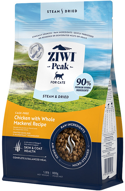 지위픽 전연령 캣 스팀드라이 건식사료, 닭, 800g, 1개