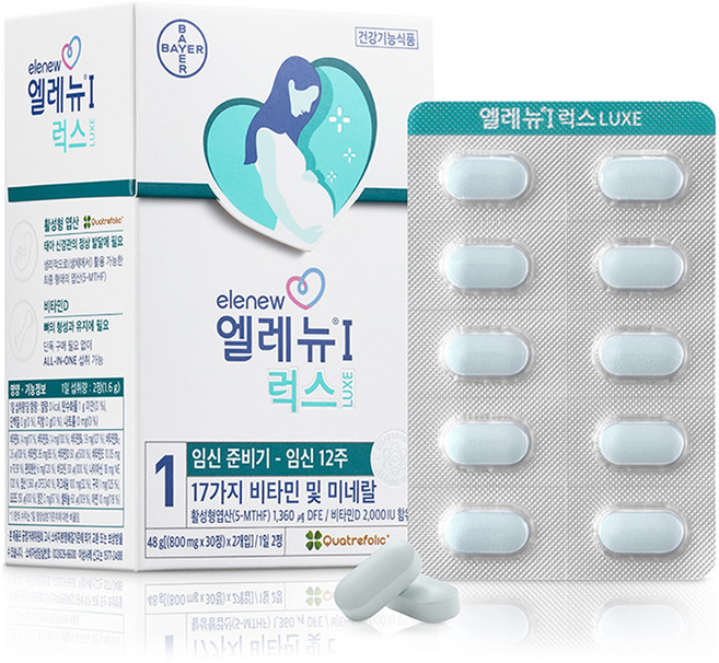 엘레뉴 I 럭스 멀티비타민 48g, 60정, 1개