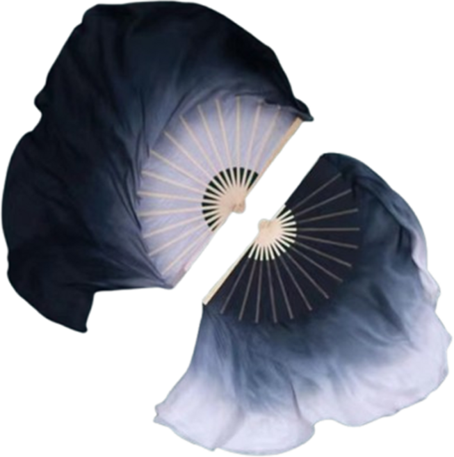 마켓피아 현대 동양스타일 실크 너슬 무용부채 S B 타입, 혼합색상, 1개
