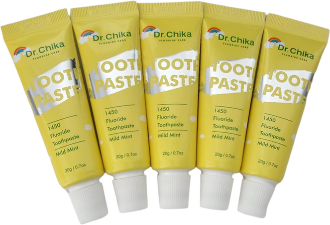 닥터치카 여행용 어린이 고불소 1450 치약, 20g, 5개