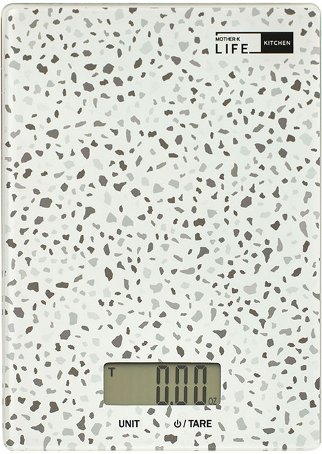 마더케이라이프 템퍼드글라스 디지털 주방저울, 1kg, 마블