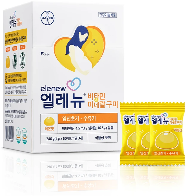 엘레뉴 비타민 & 미네랄 구미 240g, 1개, 60정 - 쿠팡