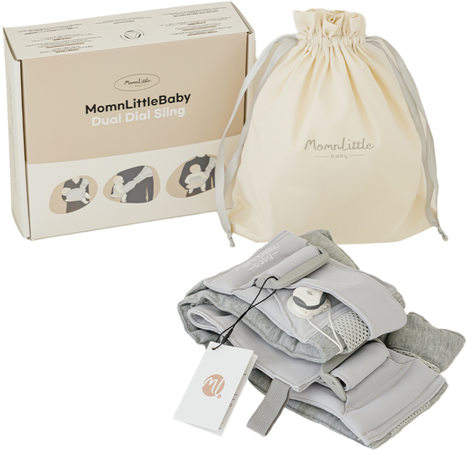 맘앤리틀 듀얼 다이얼 아기 슬링 힙시트, 그레이