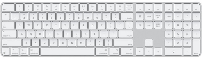 Apple 2024 Touch ID 숫자 키패드 Magic Keyboard, 화이트, MXK73KE/A
