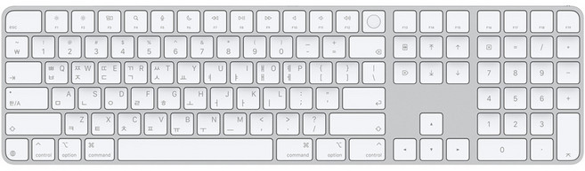 Apple 2024 Touch ID 숫자 키패드 Magic Keyboard, 화이트, 한국어