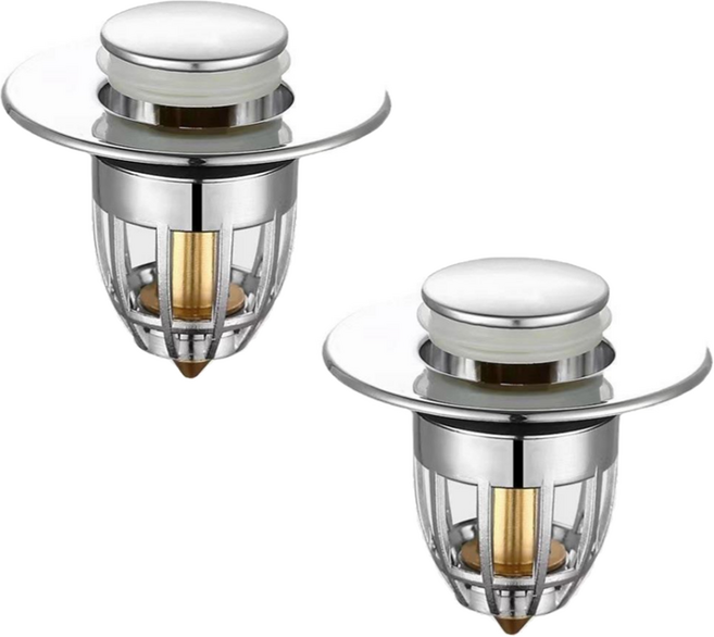 다정다감 덧씌우는 초간단 설치 세면대 원터치 필터 물마개 트랩, 2개