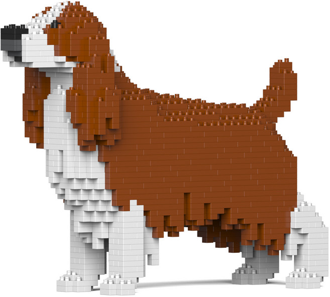 JEKCA 잉글리쉬 스프링거 스파니엘 강아지 블럭 S, 브라운, 1개