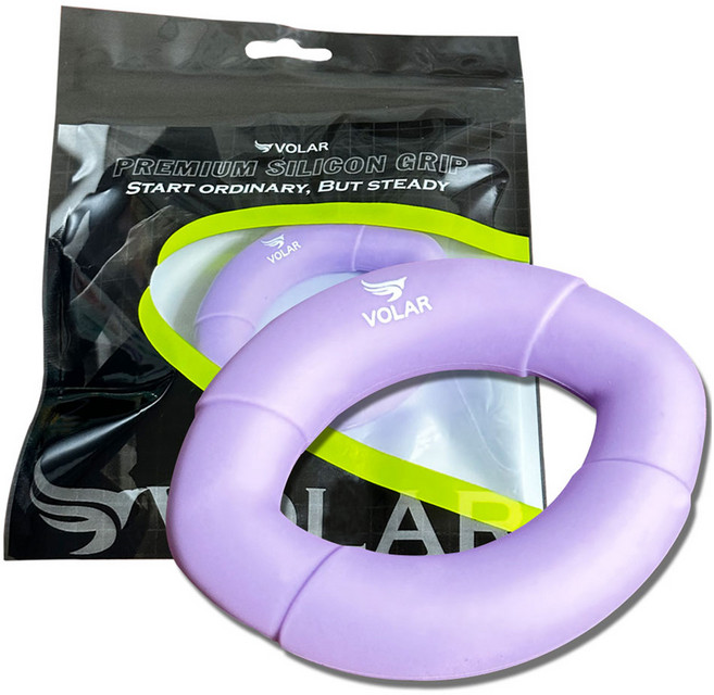 VOLAR 미니 타원 실리콘 악력기 50LB, 라일락(50lb), 1개