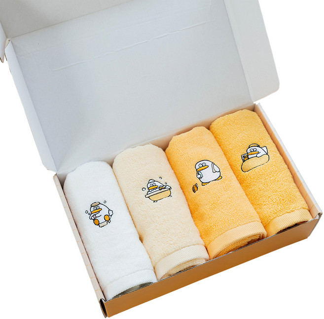 오둥이 데일리 타월 150g 30수 면사 4종 세트, 혼합색상, 1세트