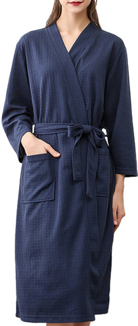 힙앤바디 여성용 호텔가운 L, 네이비, 1개