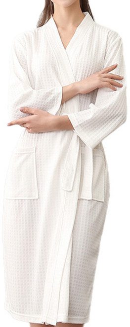 힙앤바디 여성용 호텔가운 L, 화이트, 1개