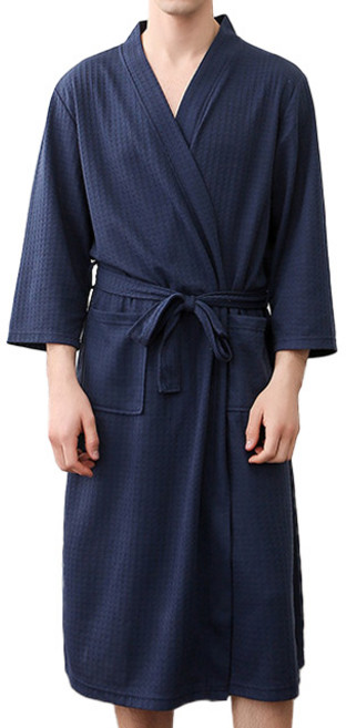 힙앤바디 남성용 호텔가운 XL, 네이비, 1개