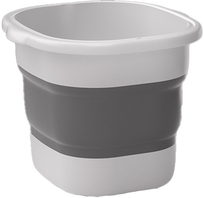 피어니스트 접이식 지압돌기 욕실 반신족욕통, 그레이, 1개