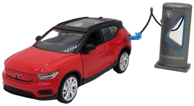 엠에스제트 볼보 XC40 리차지 EV 전기차 시리즈 1 : 32 다이캐스팅 미니카, 혼합색상, 1개