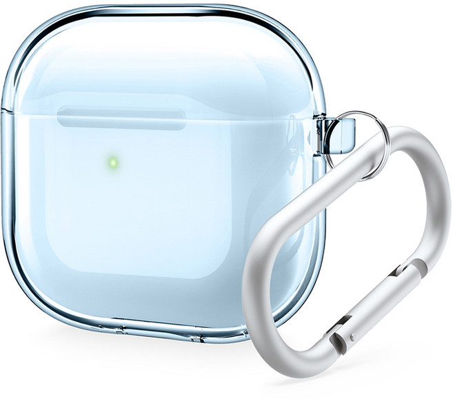 엘라고 클리어 행 케이스, 아쿠아블루, 1개, 에어팟 4