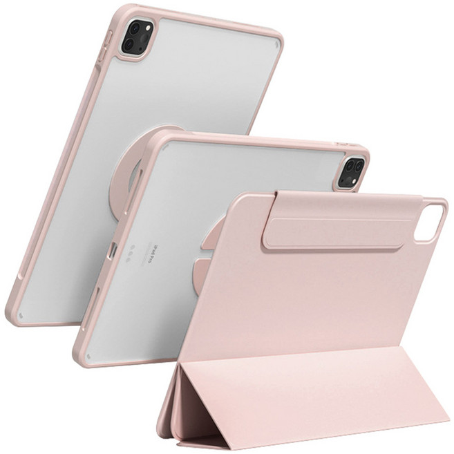 태블리스 아이패드 마그네틱 분리형 듀얼 커버 케이스 MW-68, 핑크, 1개