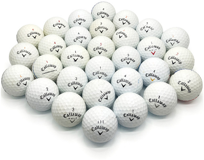 Titleist 2層3層混合二手高爾夫球 B+級, 白色, 30個, 1組