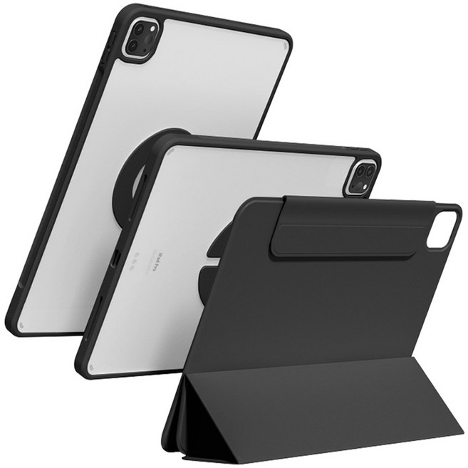태블리스 아이패드 마그네틱 분리형 듀얼 커버 케이스 MW-68, 블랙, 1개