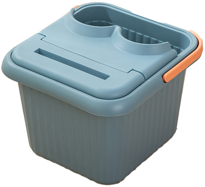 피어니스트 휴대용 욕실 손잡이 덮개 족욕탕, 블루, 1개