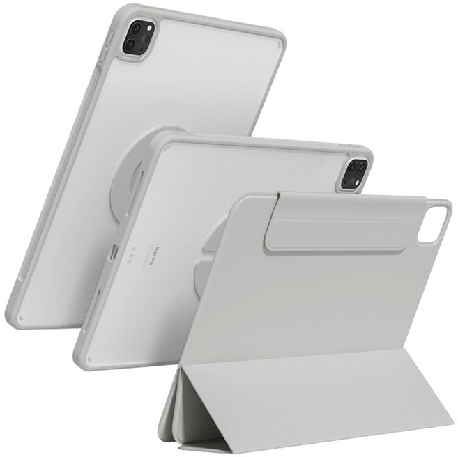 태블리스 아이패드 마그네틱 분리형 듀얼 커버 케이스 MW-68, 그레이, 1개